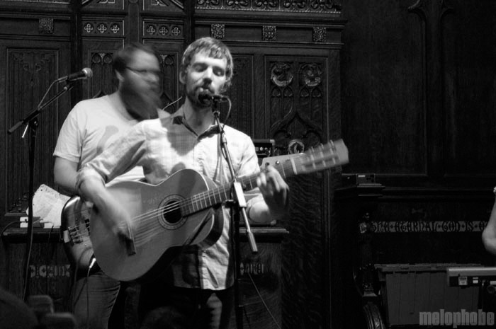 Bowerbirds at First Unitarian Church, April 26, 2009. Photo by Marie Forgeard.