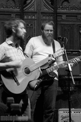 Bowerbirds at First Unitarian Church, April 26, 2009. Photo by Marie Forgeard.
