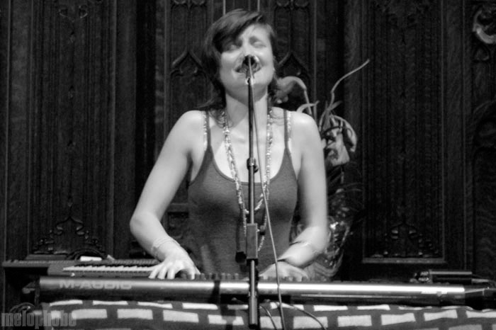 Bowerbirds at First Unitarian Church, April 26, 2009. Photo by Marie Forgeard.