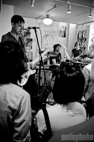 The Thermals at Jackpot Records, July 24, 2009. Photo by Ian McNeil.