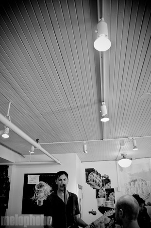 The Thermals at Jackpot Records, July 24, 2009. Photo by Ian McNeil.
