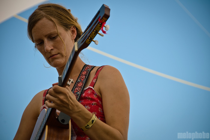 Laura Gibson at Pendarvis Farm, July 31, 2009. Photo by Ian McNeil and Steve Benoit.