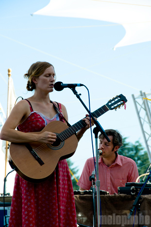 Laura Gibson at Pendarvis Farm, July 31, 2009. Photo by Ian McNeil and Steve Benoit.