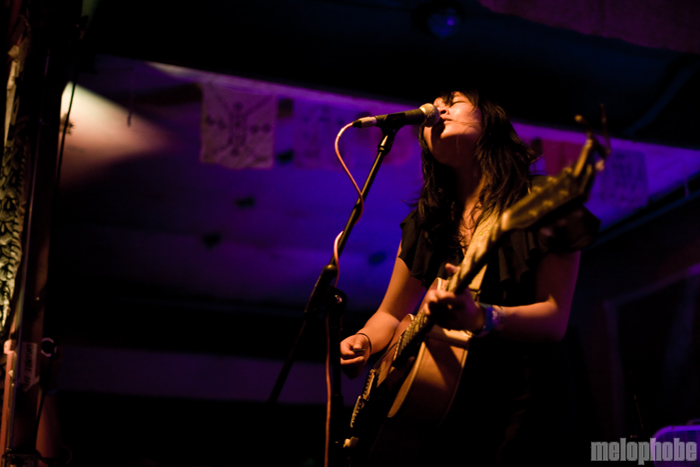 Thao with the Get Down Stay Down at Pendarvis Farm, July 31, 2009. Photo by Ian McNeil and Steve Benoit.