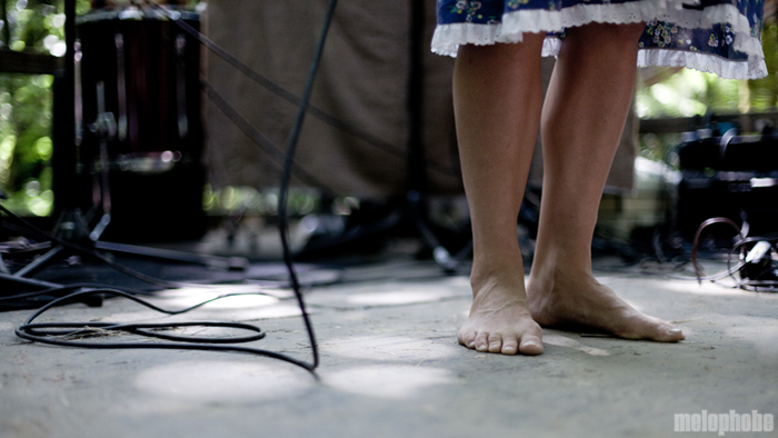 Laura Gibson at Pendarvis Farm, August 1, 2009. Photo by Ian McNeil and Steve Benoit.