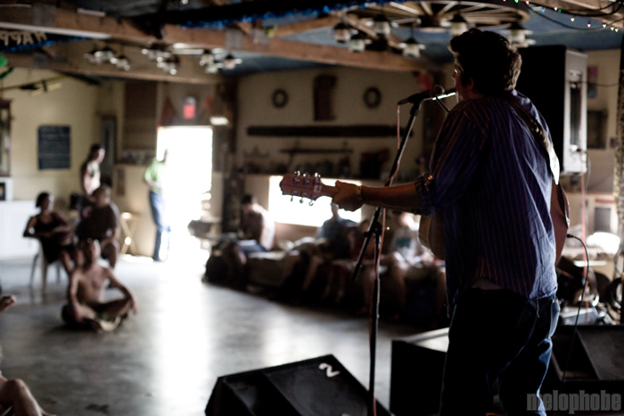 Joe Pug at Pendarvis Farm, August 1, 2009. Photo by Ian McNeil and Steve Benoit.