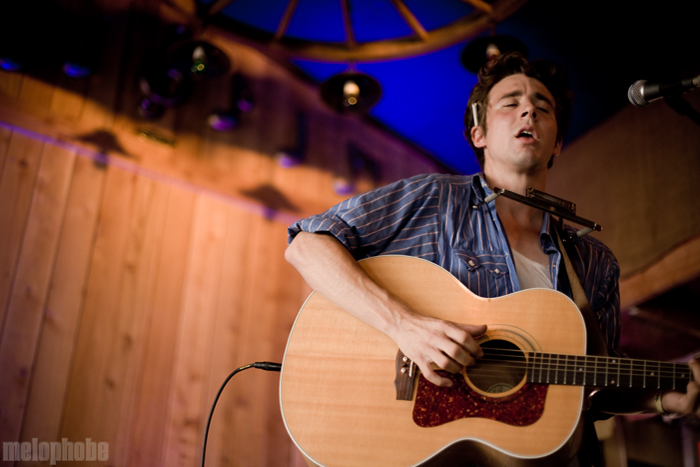 Joe Pug at Pendarvis Farm, August 1, 2009. Photo by Ian McNeil and Steve Benoit.