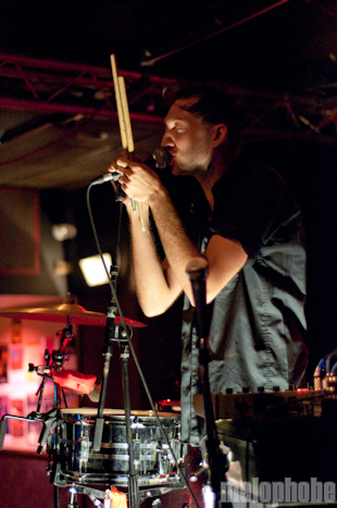 Cale Parks at Great Scott, August 26, 2009. Photo by Chris Barth.