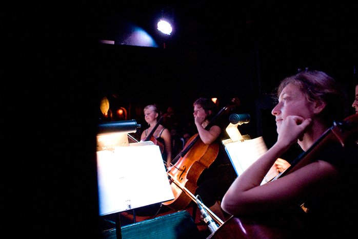 Portland Cello Project at Berbati's Pan, September 16, 2009. Photo by Ro Tam.
