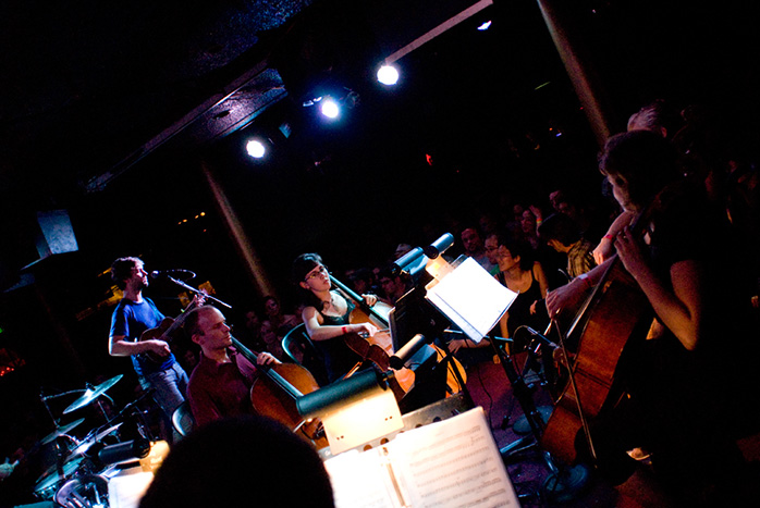 Portland Cello Project at Berbati's Pan, September 16, 2009. Photo by Ro Tam.