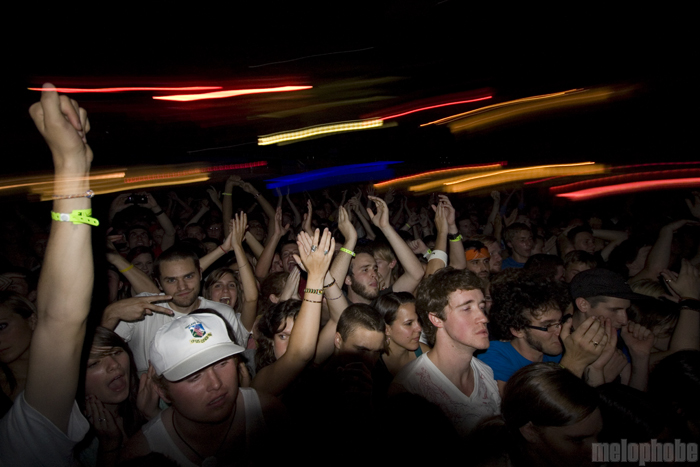 Girl Talk at Roseland Theater, September 17, 2009. Photo by Jasper Croome.