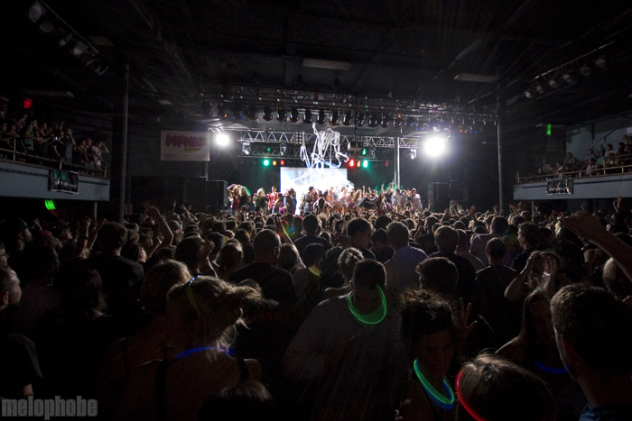 Girl Talk at Roseland Theater, September 17, 2009. Photo by Jasper Croome.