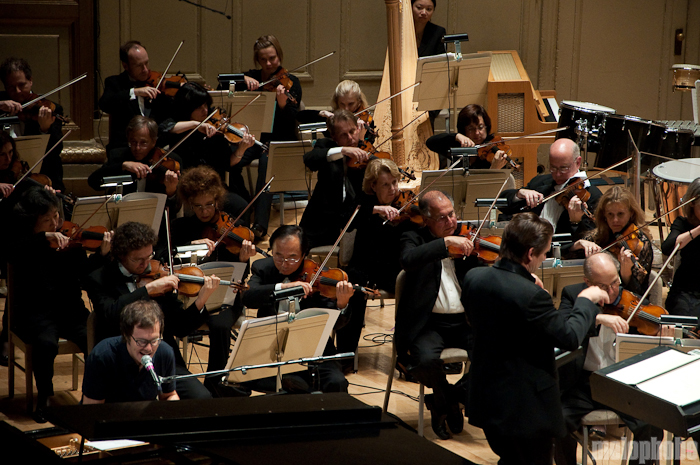 Ben Folds and The Boston Pops at Symphony Hall, October 2, 2009. Photo by Chris Barth.