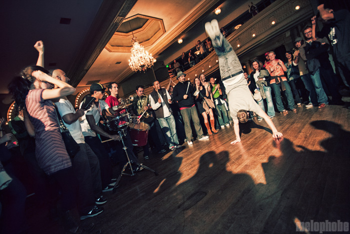 Ozomatli at Crystal Ballroom, November 5, 2009. Photo by Joshua Bean.