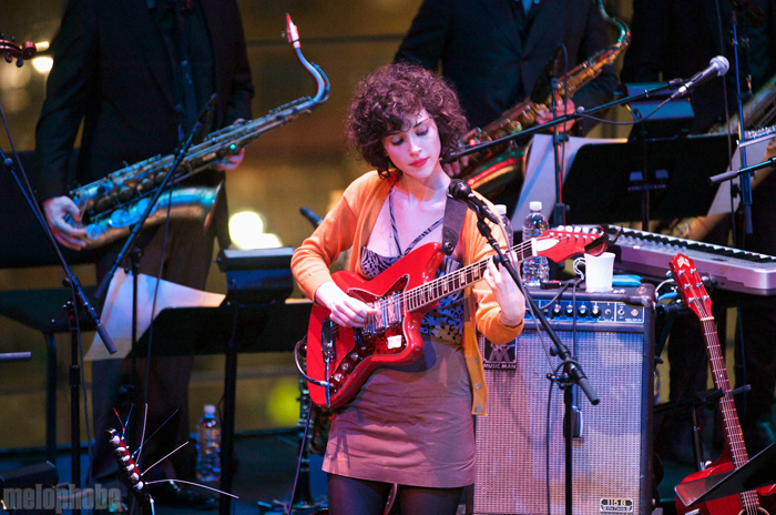 St. Vincent at Lincoln Center for the Performing Arts, January 29, 2010. Photo by Matthew Eisman.