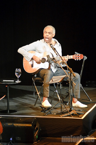 Gilberto Gil at Nokia Theatre, March 11, 2010. Photo by Matthew Eisman.