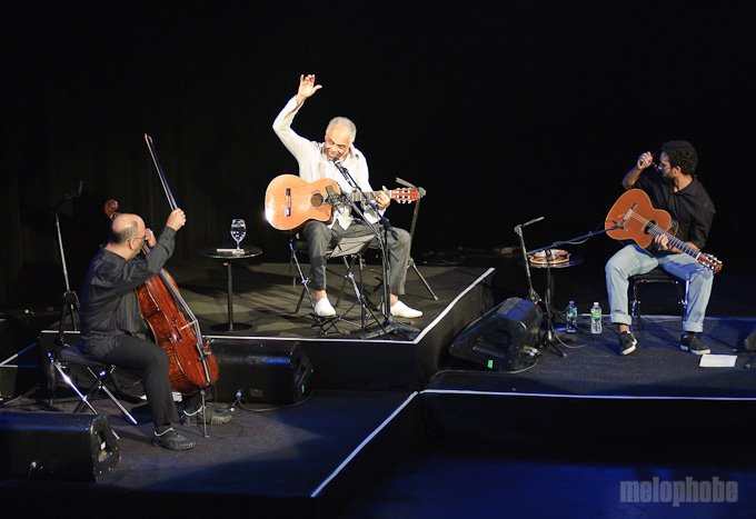 Gilberto Gil at Nokia Theatre, March 11, 2010. Photo by Matthew Eisman.