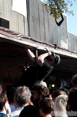 Fucked Up at Beerland Porch, March 18, 2010. Photo by Chris Barth.