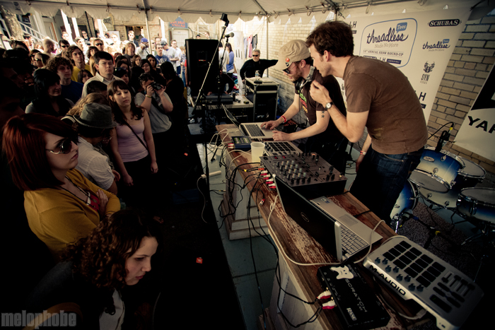 The Hood Internet at Yard Dog Gallery, March 18, 2010. Photo by Joshua Bean.