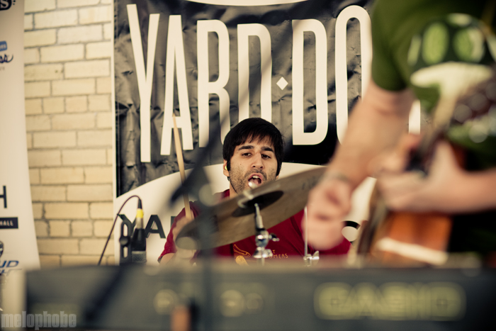 The Rural Alberta Advantage at Yard Dog Gallery, March 18, 2010. Photo by Joshua Bean.