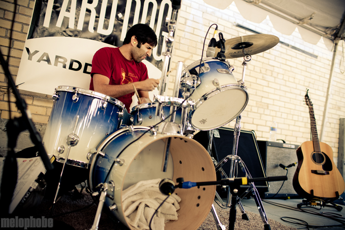 The Rural Alberta Advantage at Yard Dog Gallery, March 18, 2010. Photo by Joshua Bean.