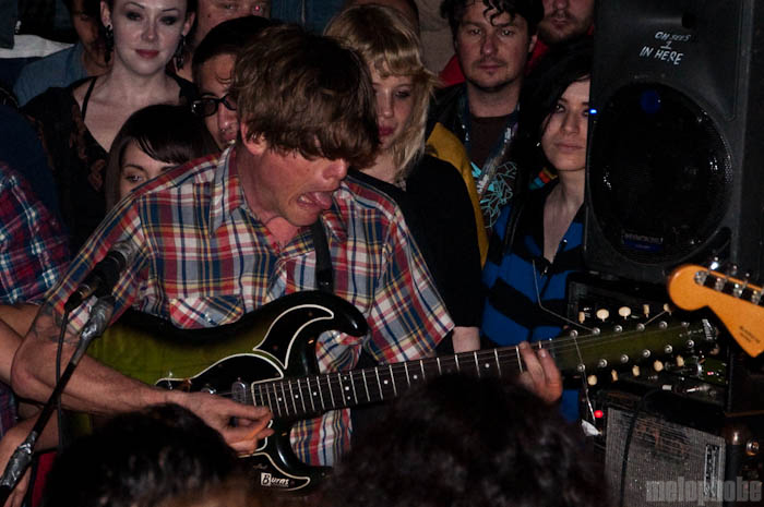 Thee Oh Sees at Lamar Pedestrian Bridge, March 18, 2010. Photo by Chris Barth.