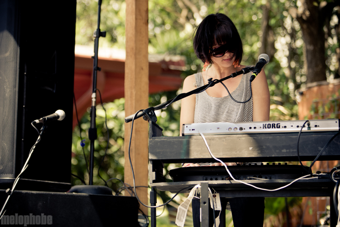 Phantogram at Home Slice Pizza, March 19, 2010. Photo by Joshua Bean.