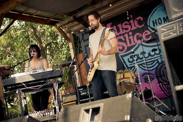 Phantogram at Home Slice Pizza, March 19, 2010. Photo by Joshua Bean.