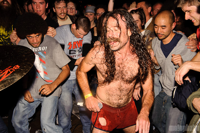 Monotonix at Brooklyn Bowl, April 14, 2010. Photo by Matthew Eisman.