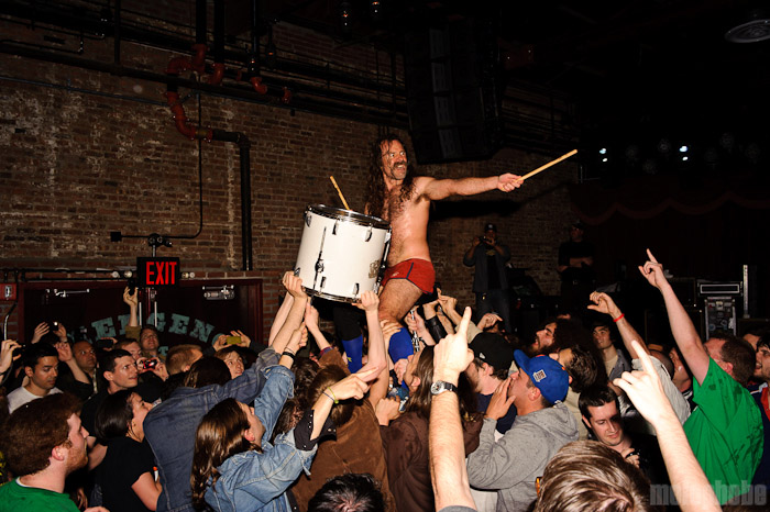 Monotonix at Brooklyn Bowl, April 14, 2010. Photo by Matthew Eisman.
