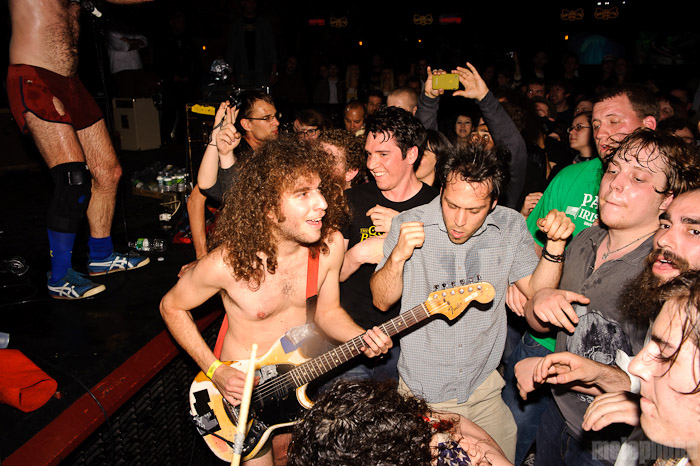 Monotonix at Brooklyn Bowl, April 14, 2010. Photo by Matthew Eisman.