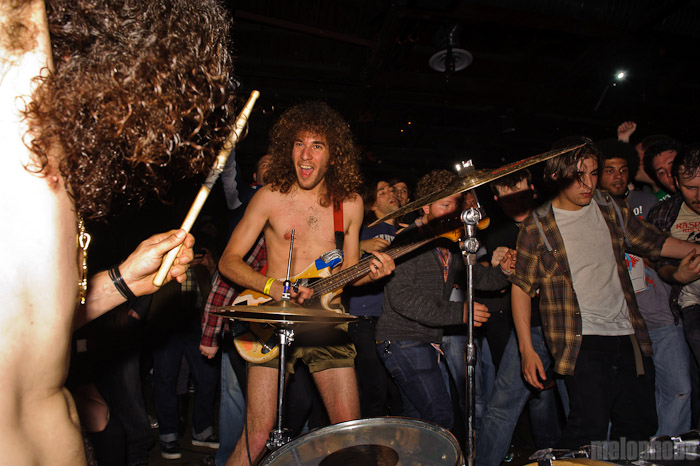Monotonix at Brooklyn Bowl, April 14, 2010. Photo by Matthew Eisman.