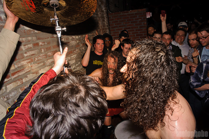 Monotonix at Brooklyn Bowl, April 14, 2010. Photo by Matthew Eisman.