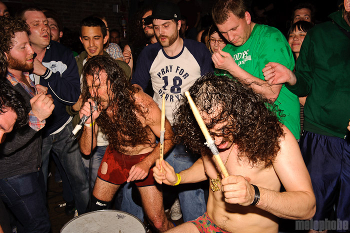 Monotonix at Brooklyn Bowl, April 14, 2010. Photo by Matthew Eisman.