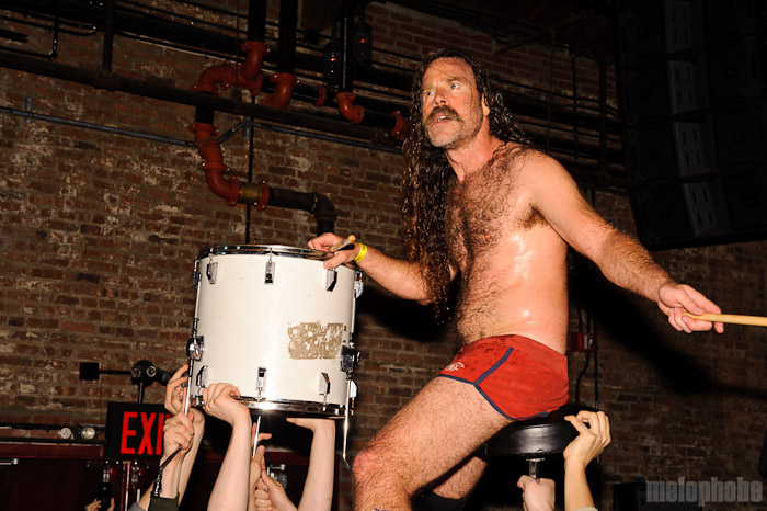 Monotonix at Brooklyn Bowl, April 14, 2010. Photo by Matthew Eisman.