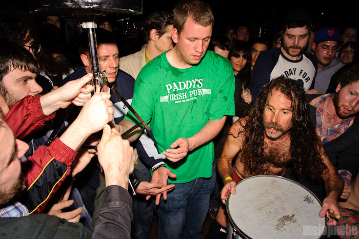 Monotonix at Brooklyn Bowl, April 14, 2010. Photo by Matthew Eisman.