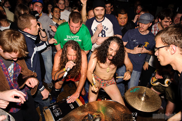 Monotonix at Brooklyn Bowl, April 14, 2010. Photo by Matthew Eisman.