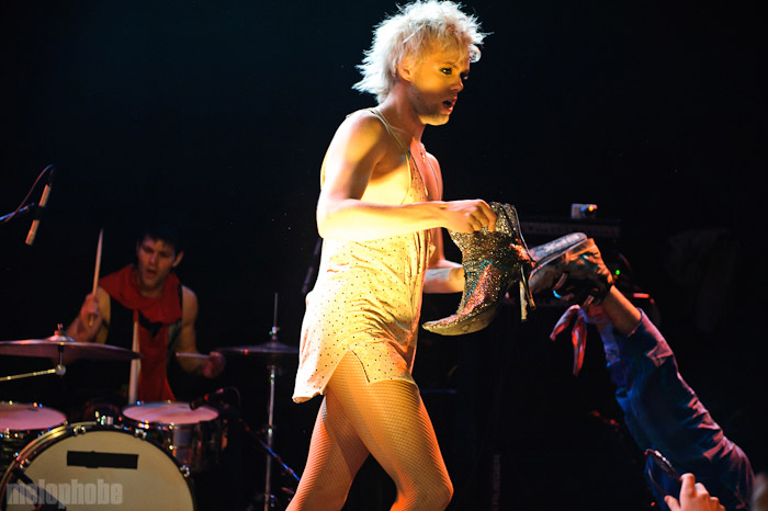 Semi Precious Weapons at Bowery Ballroom, April 26, 2010. Photo by Matthew Eisman.