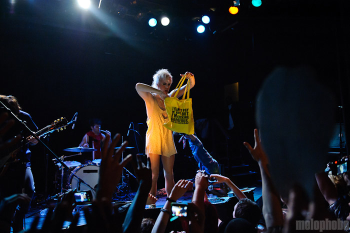Semi Precious Weapons at Bowery Ballroom, April 26, 2010. Photo by Matthew Eisman.