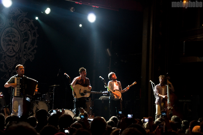 Mumford & Sons at Webster Hall, May 18, 2010. Photo by Chris Barth.