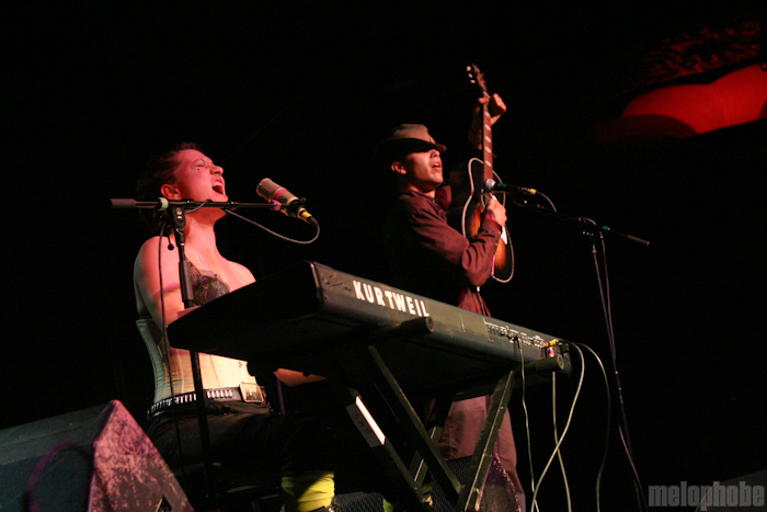Amanda Palmer and Jason Webley at Showbox, May 19, 2010. Photo by Troy Dunham.