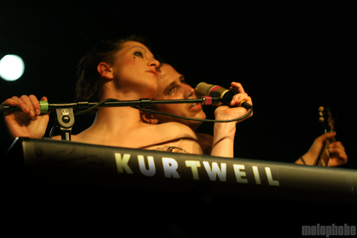 Amanda Palmer and Jason Webley at Showbox, May 19, 2010. Photo by Troy Dunham.