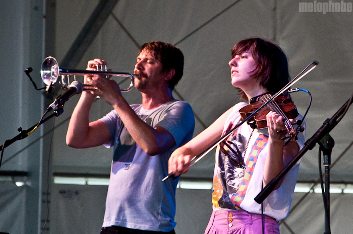 Fanfarlo at The Other Tent, June 10, 2010. Photo by Chris Barth.