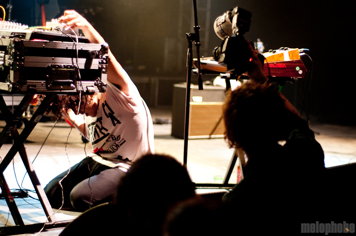 Neon Indian at That Tent, June 10, 2010. Photo by Chris Barth.