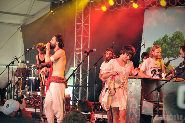 Edward Sharpe and the Magnetic Zeros at The Other Tent, June 11, 2010. Photo by Hayley Kennedy.