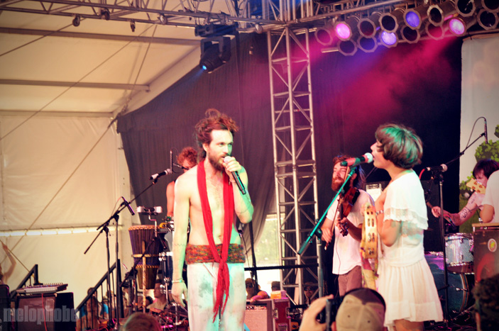 Edward Sharpe and the Magnetic Zeros at The Other Tent, June 11, 2010. Photo by Hayley Kennedy.