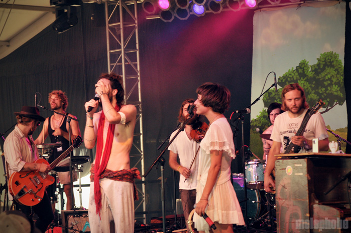 Edward Sharpe and the Magnetic Zeros at The Other Tent, June 11, 2010. Photo by Hayley Kennedy.