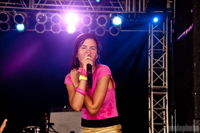 Bomba Estéreo at The Other Tent, June 12, 2010. Photo by Chris Barth.