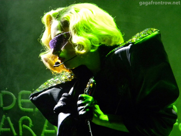 Lady Gaga at TD Garden, July 1, 2010. Photo by MD at gagafrontrow.net.