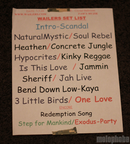 The Wailers at Crystal Ballroom, July 7, 2010. Photo by Troy Dunham.